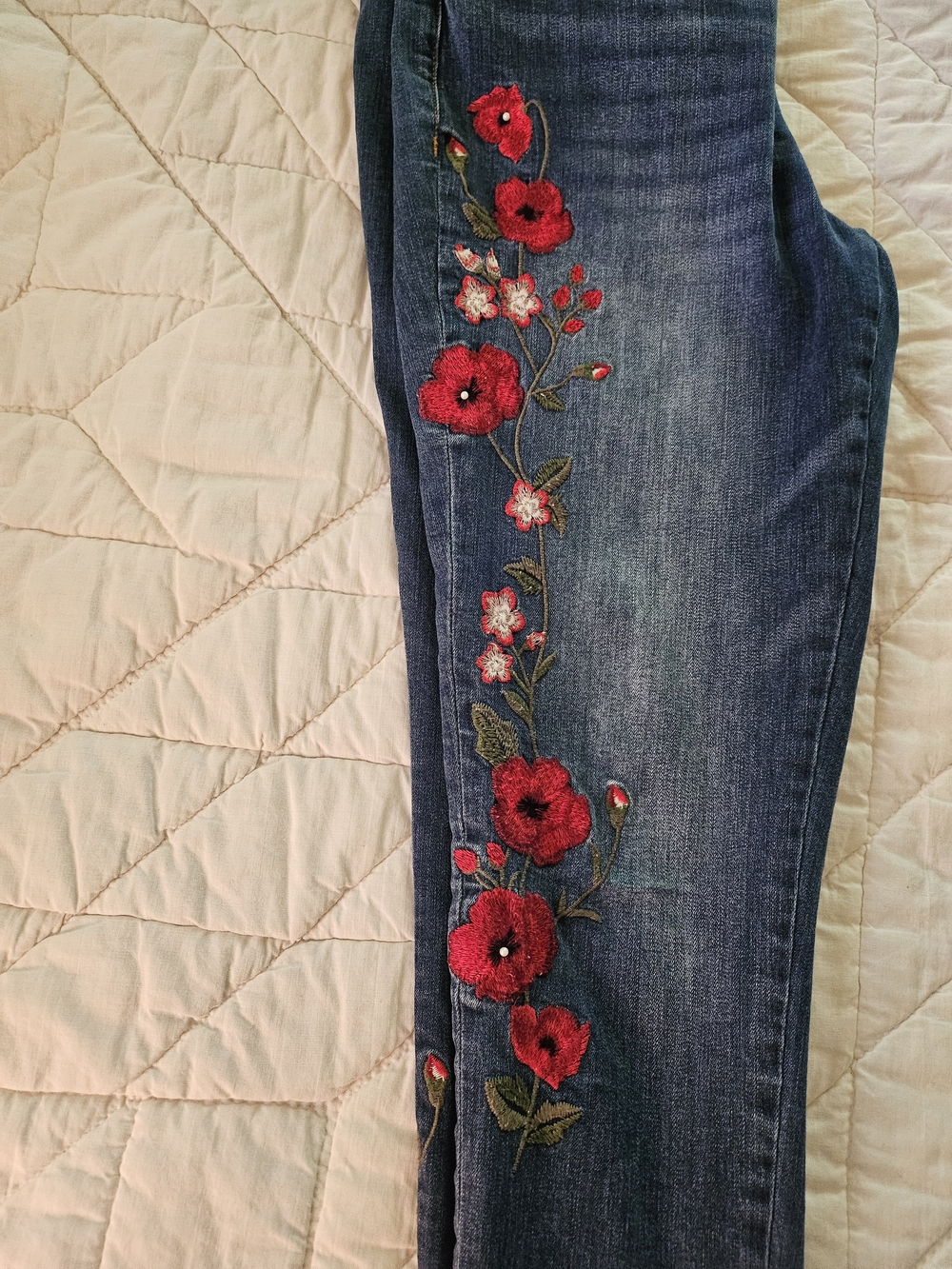 A.N.A. Floral Embroidered Jeggings- Size 12 - Picture 7 of 10